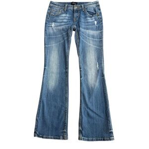 Vintage Rerock‎ Express Size 6 Low Rise Bootcut Flare Jeans Y2K Design Pockets